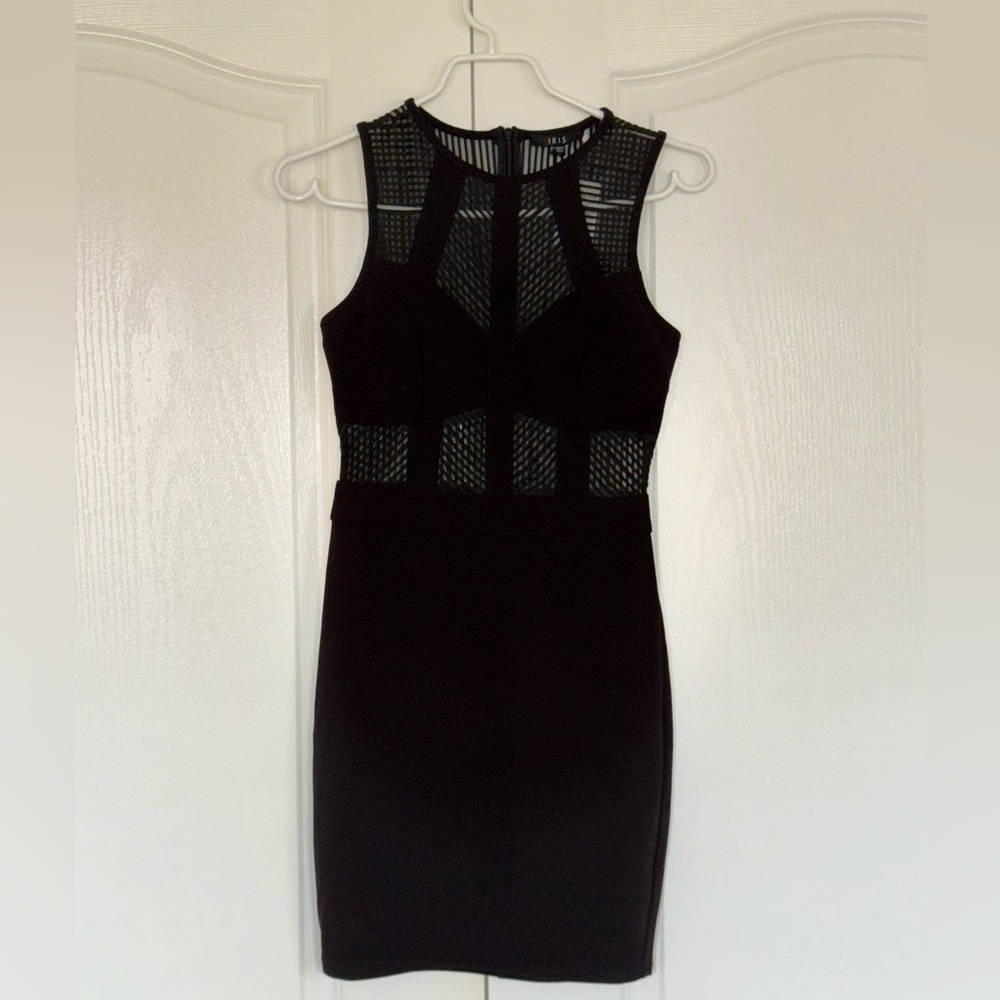 Black mini dress.